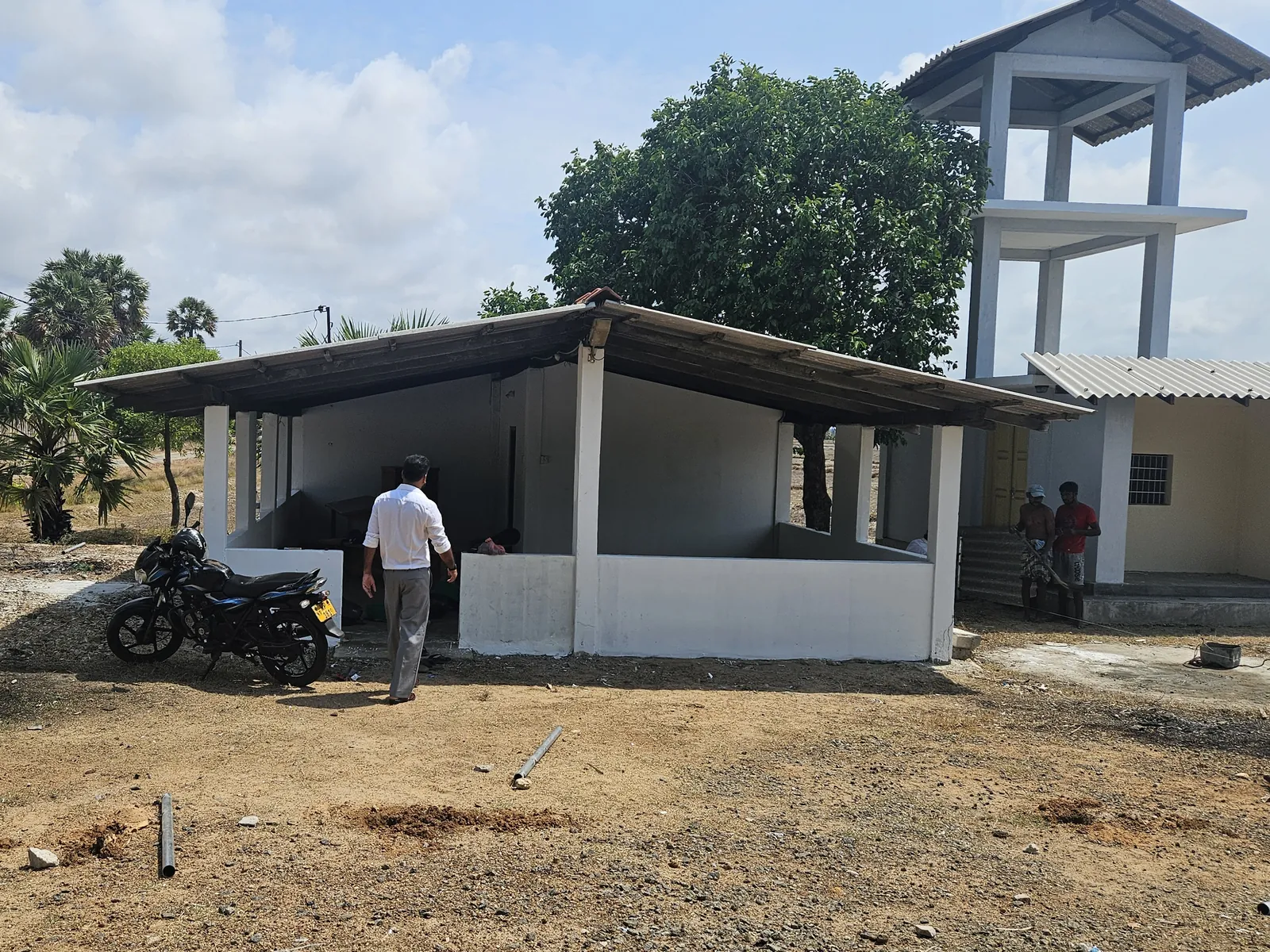 Ariyalai East community centre after the renovation, freshly painted, 17 September 2026