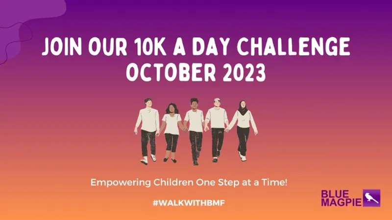 10K a Day Challenge, October, Blue Magpie Foundation