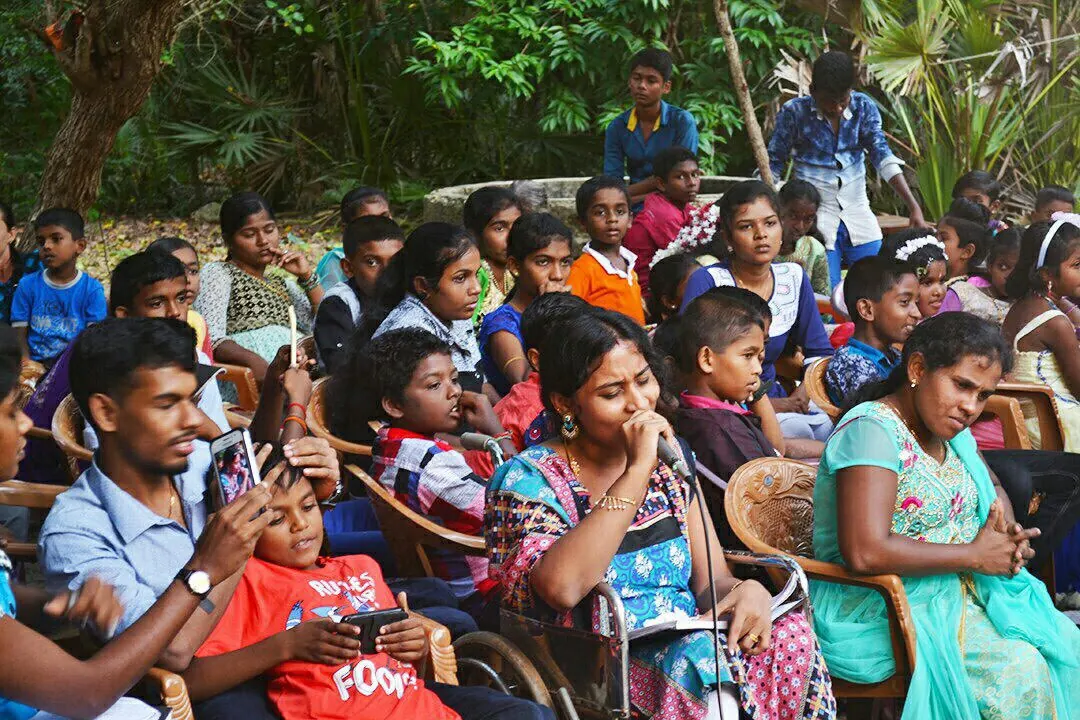 Students at a Blue Magpie Foundation centre in northern Sri Lanka